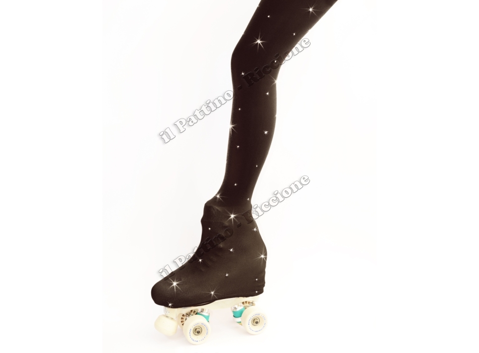 Skating pantyhose black color with strass