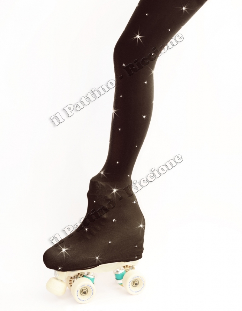 Skating pantyhose black color with strass