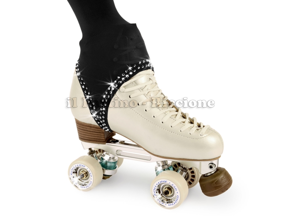 Pantyhose skating black color with stirrup 50/60 DEN and rhinestones