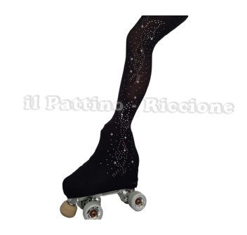 Skating collant black color MICRO SHINE BUTTERFLY
