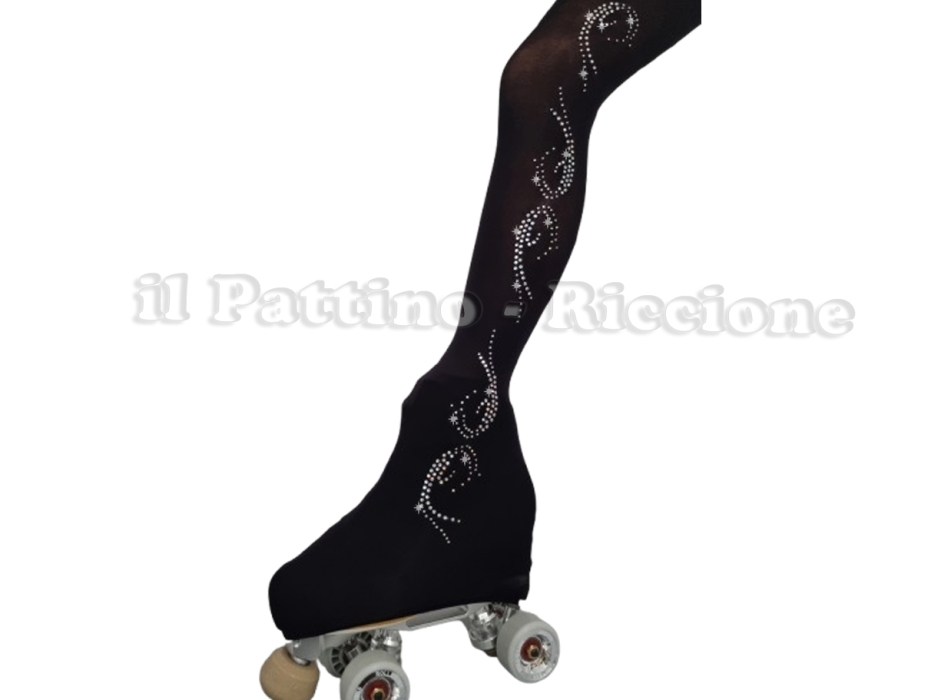 Skating collant black color MICRO SHINE WAVE