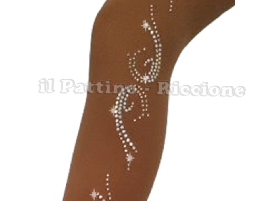 Skating Pantyhose Natural Color HEEL MICRO SHINE WAVE