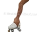 Skating collant natural color with stirrup MICRO SHINE FLOWER