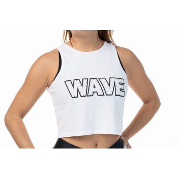 Wave tank top with rhinestones