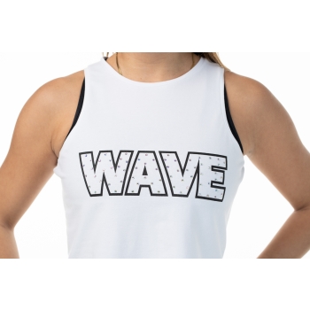 Wave tank top with rhinestones