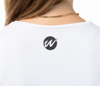 Wave tank top with rhinestones