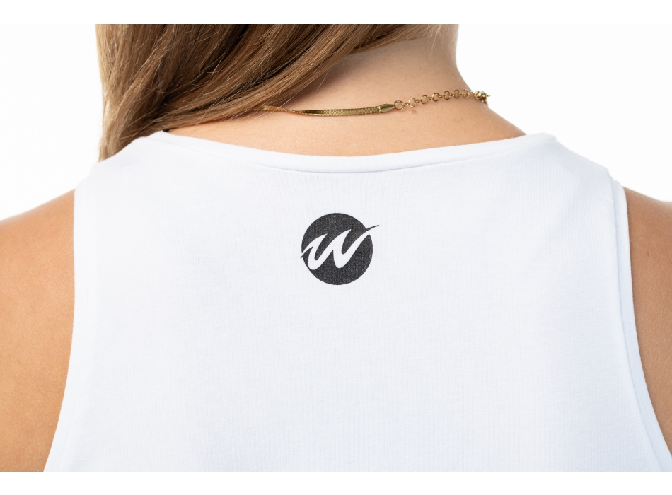 Wave tank top with rhinestones