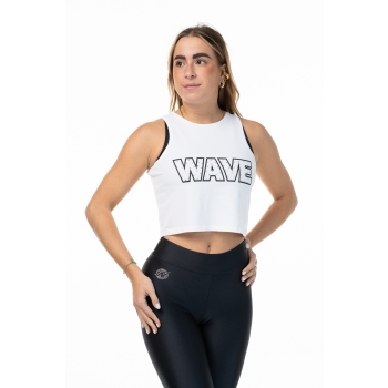 Wave tank top with rhinestones