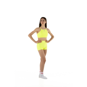 WAVE Girls’ Sports Set – Shorts + Asia Top Yellow Fluo