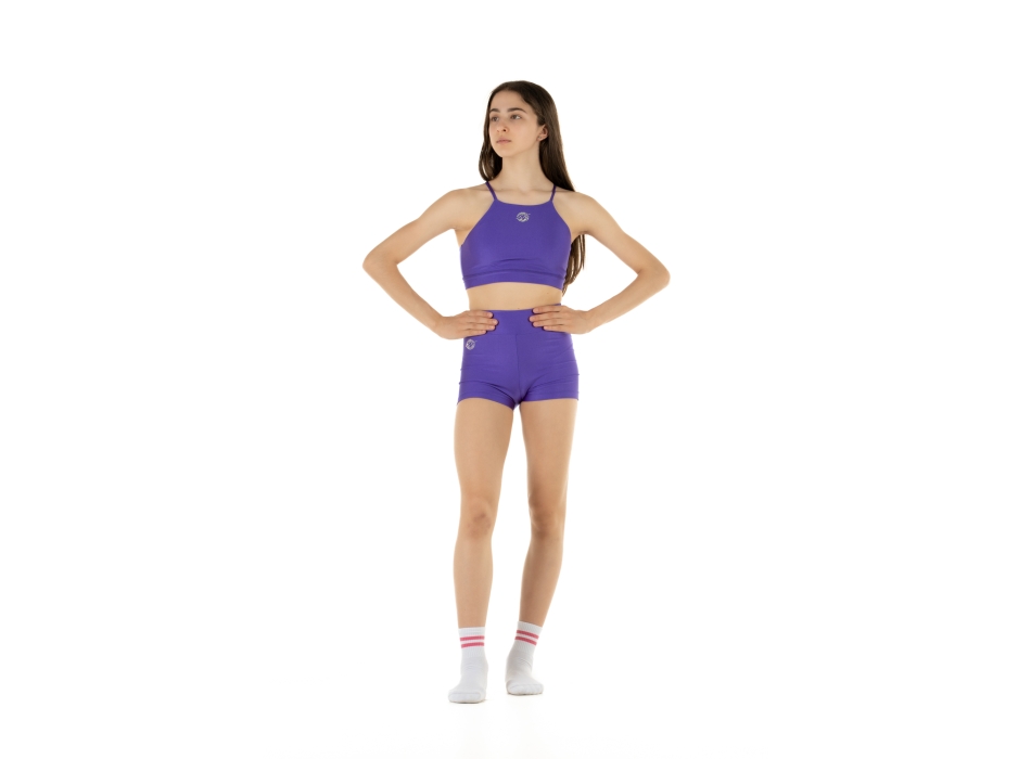 WAVE Girls’ Sports Set – Shorts + Asia Top Purple