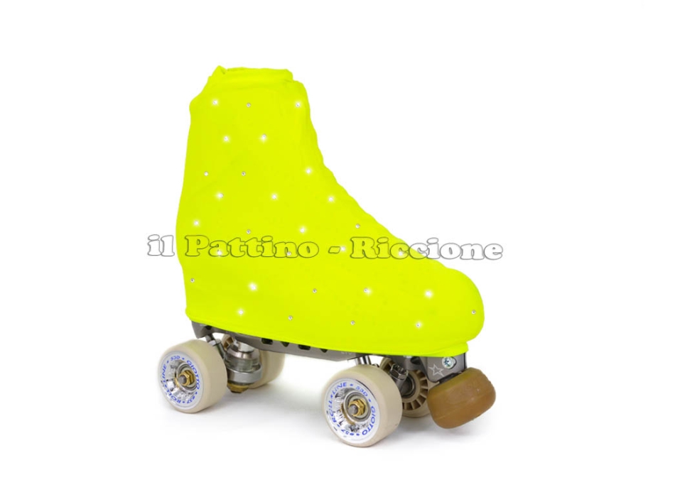 Skate cover yellow fluo with strass