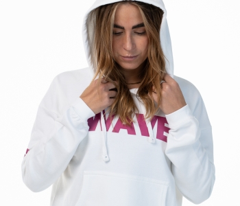 White/Fuxia Wave Sweatshirt 