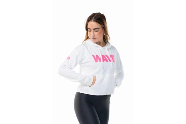 White/Fuxia Wave Sweatshirt 