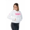 White/Fuxia Wave Sweatshirt 