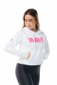 White/Fuxia Wave Sweatshirt 