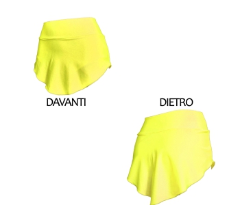 Fluo yellow skating skirt