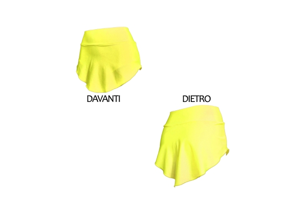 Fluo yellow skating skirt