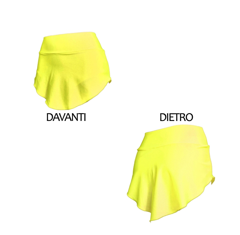 Fluo yellow skating skirt
