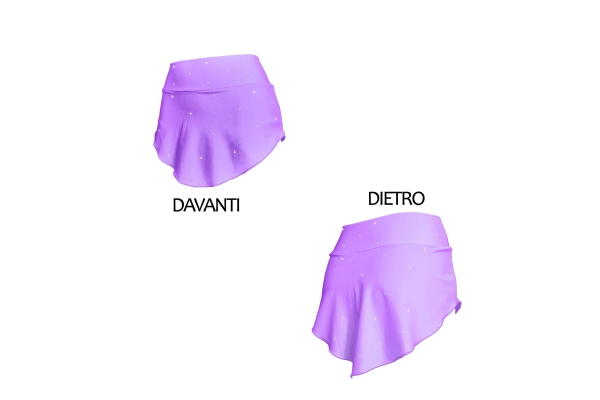 Lilac skating skirt whit STRASS