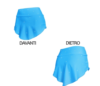 Turquoise skating skirt whit STRASS
