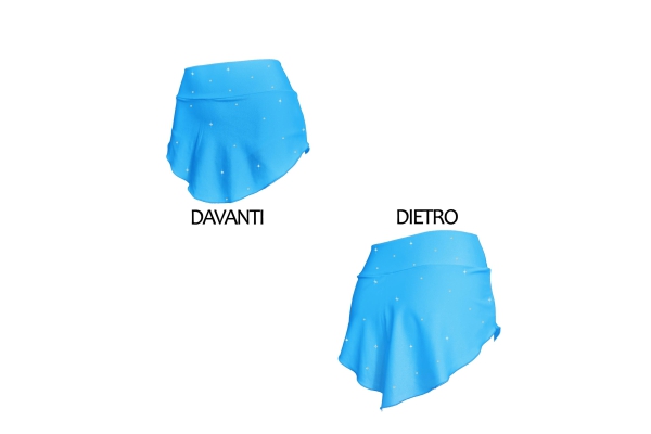 Turquoise skating skirt whit STRASS