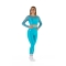 Wave Leggings Basic Turquoise Woman