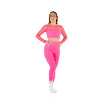 Wave Leggings Basic Fuchsia Fluo Woman