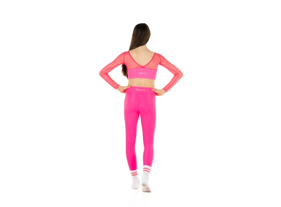 Wave Leggings Basic Red Fluo Girl