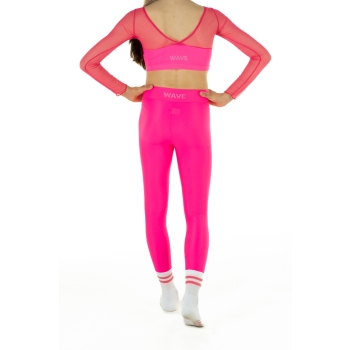 Wave Leggings Basic Red Fluo Girl