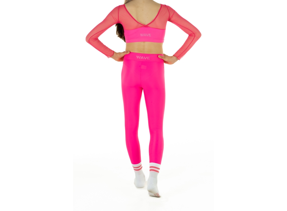 Wave Leggings Basic Red Fluo Girl