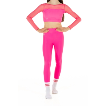 Wave Leggings Basic Red Fluo Girl