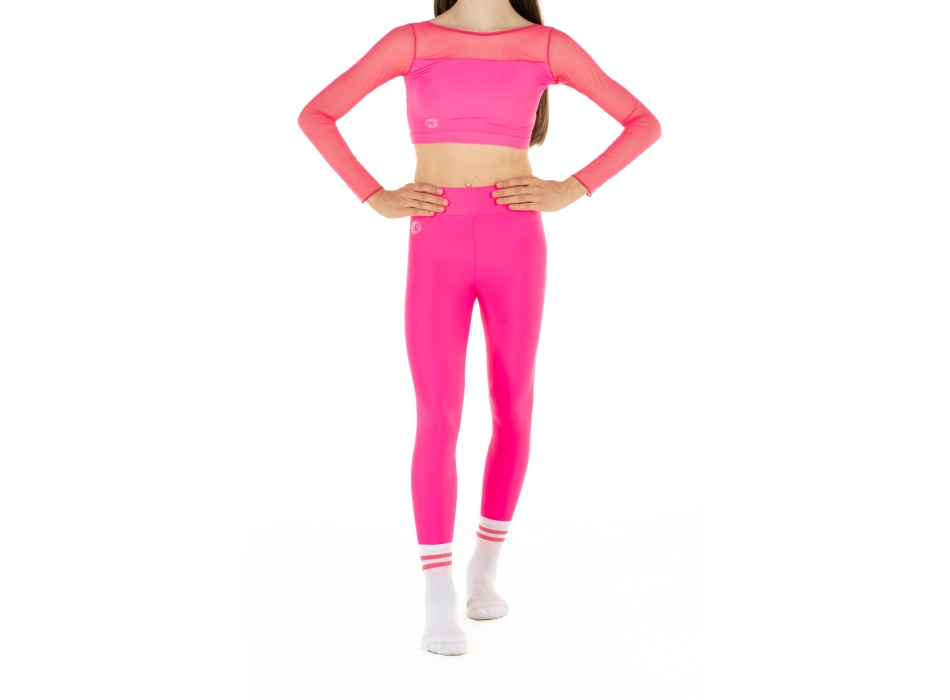 Wave Leggings Basic Red Fluo Girl