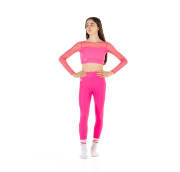 Wave Leggings Basic Red Fluo Girl