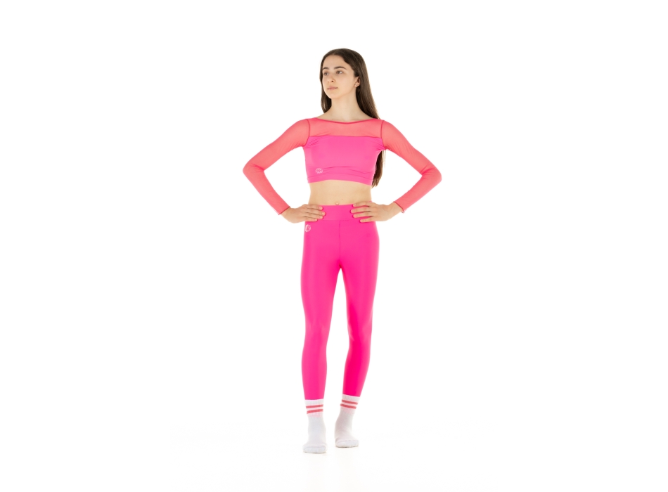 Wave Leggings Basic Red Fluo Girl