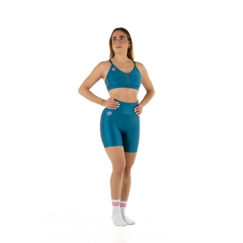 Women's Wave Cycling Shorts Petrol Blue