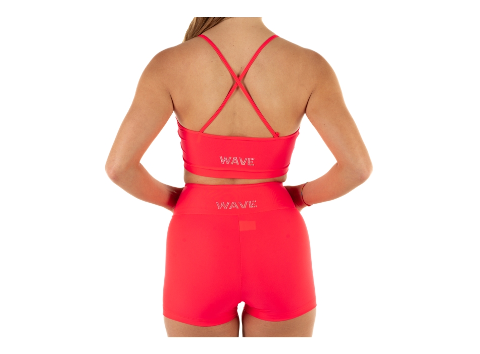 Wave Shorts for Women Red Fluo