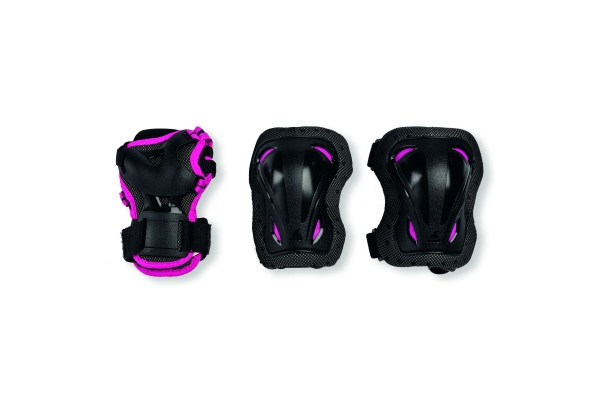 Rollerblade Skate Gear JUNIOR 3 PACK protectors FUCHSIA