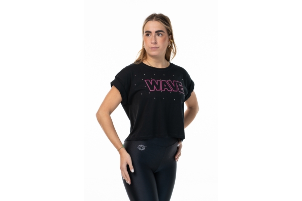 T Shirt Wave Black