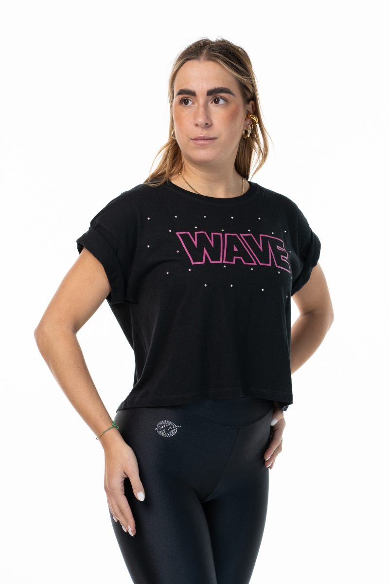 T Shirt Wave Black