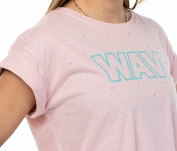 T Shirt Wave Pink